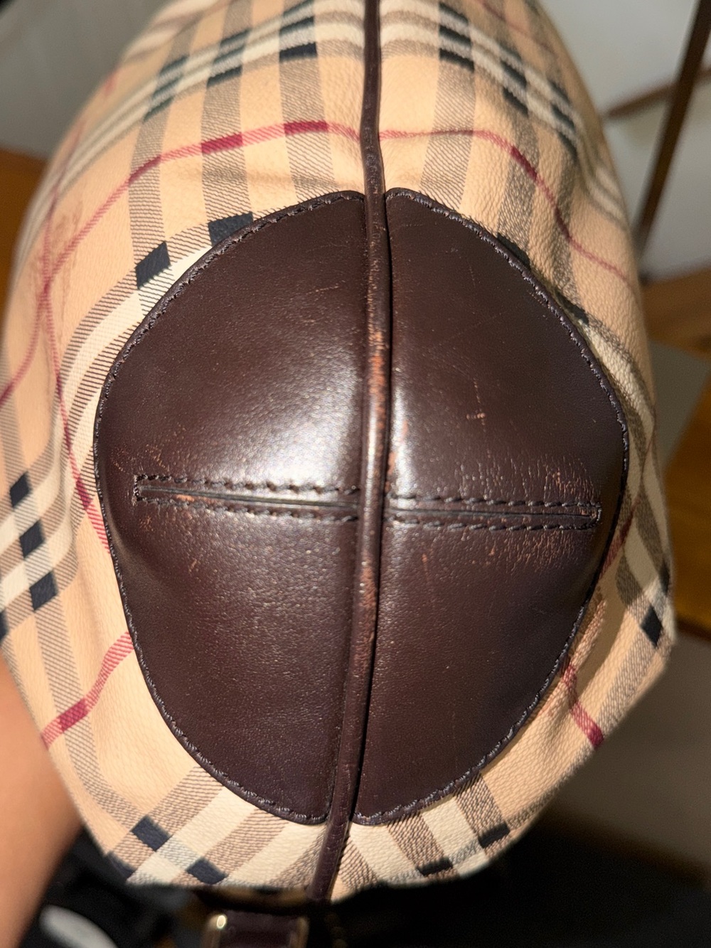 Authentic- Burberry Haymarket Check Willenmore Hobo 2-Way Bag 3742238 - Picture 9 of 13